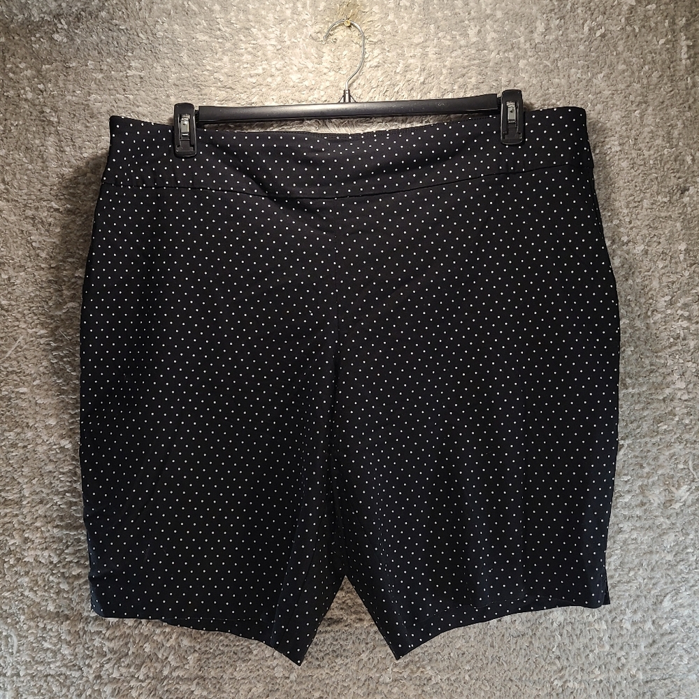 Attyre Bermuda Shorts Pull On Women's Plus Size 24W Rayon Nylon Black